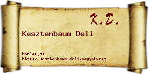 Kesztenbaum Deli névjegykártya